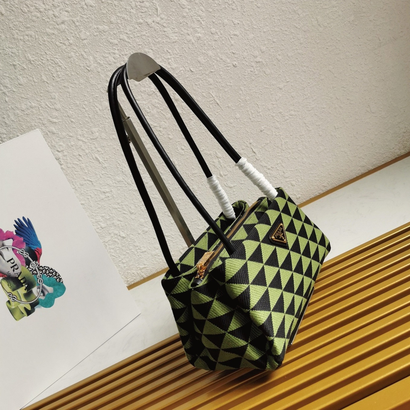 Prada Supernova Small Shoulder Bag Replica in Black/Green