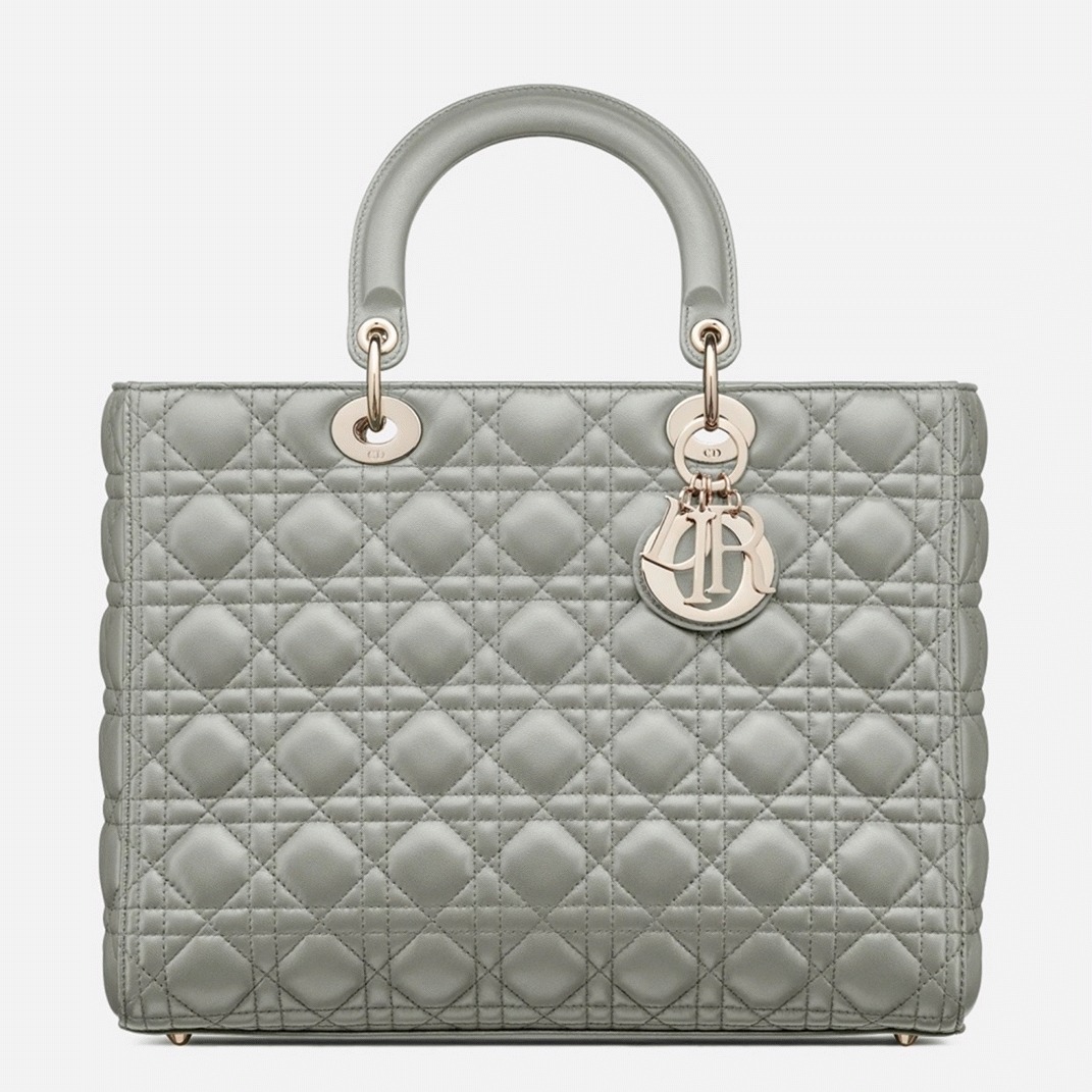 Dior Lady Dior Large Bag Replica in Grey