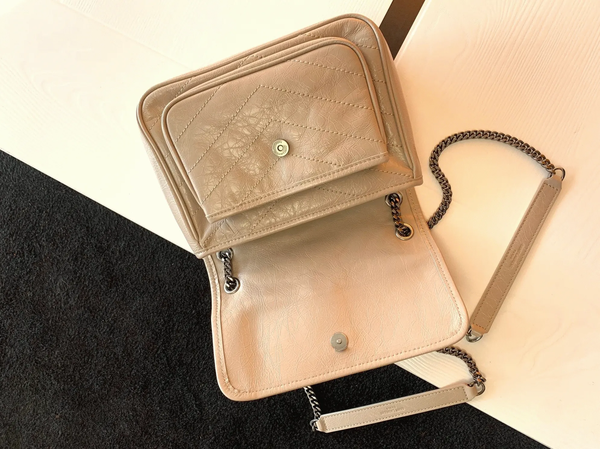 Fake Saint Laurent Niki Baby Chain Bag Beige