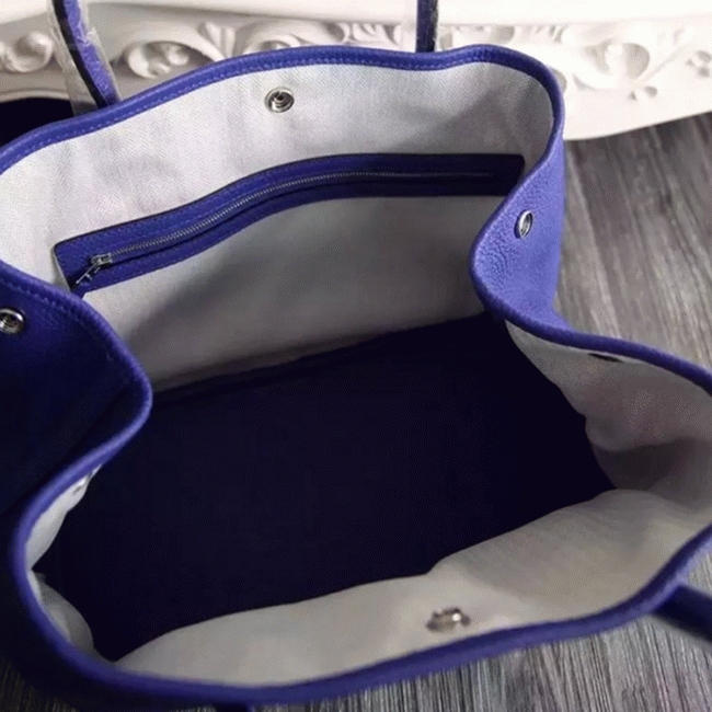 Electric Blue Replica Hermes Garden Party 30cm Tote Handbag