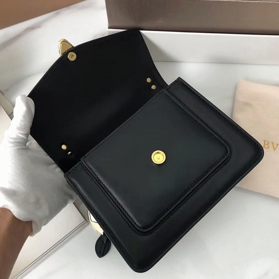 Replica Bvlgari Serpenti Forever Small Crossbody Bag with Chain Black