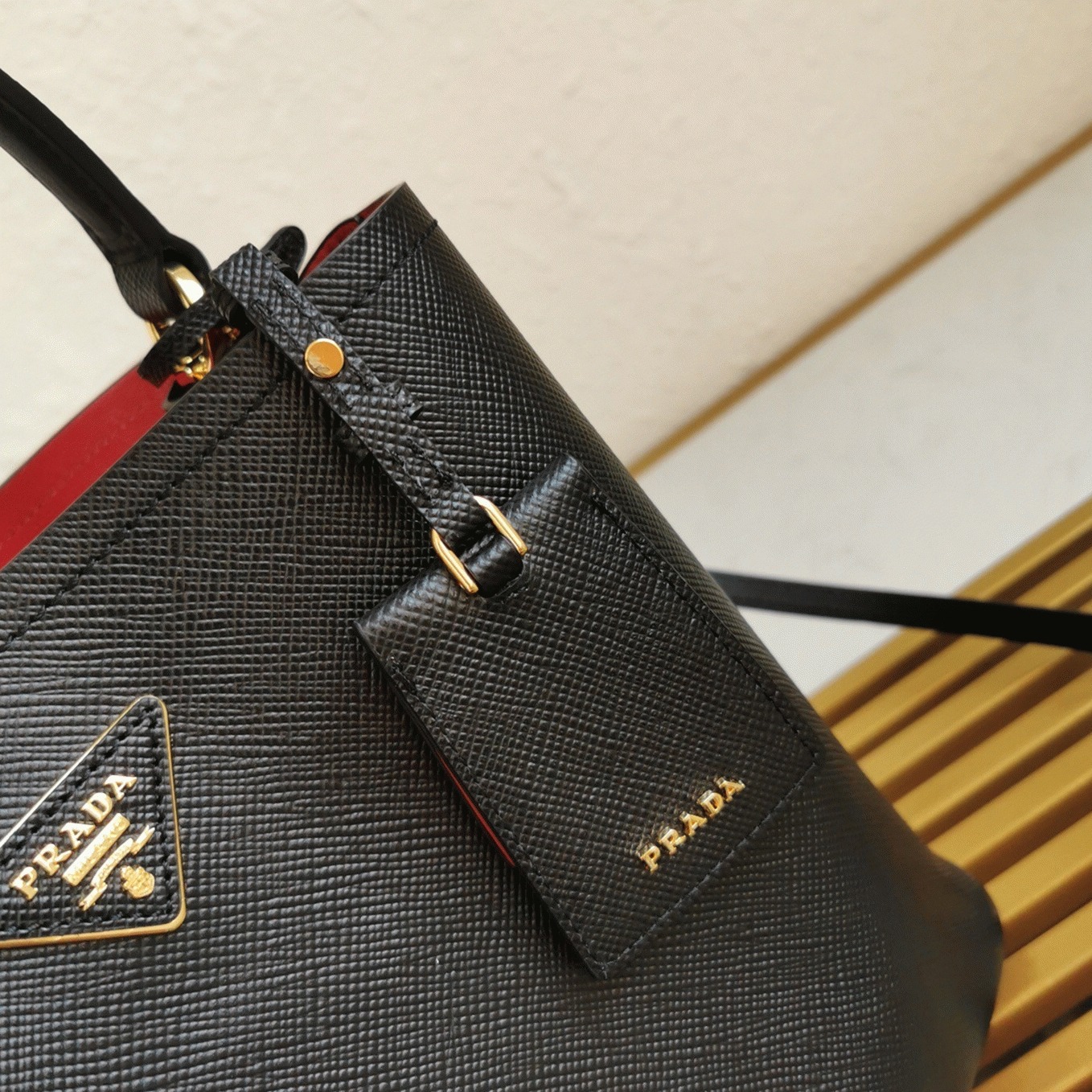 Black Prada Large Panier Bag Knockoff