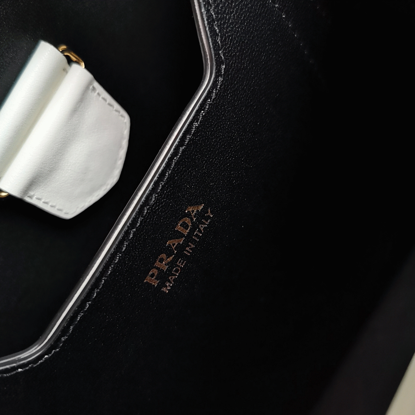 White Prada Medium Panier Bag Replica