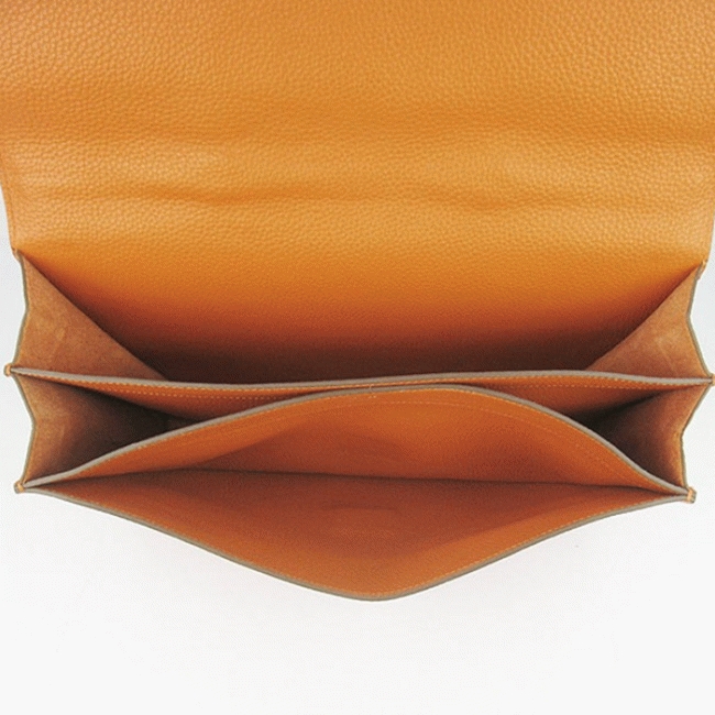 Orange Knockoff Hermes Sac A Depeches 38CM Professional Bag