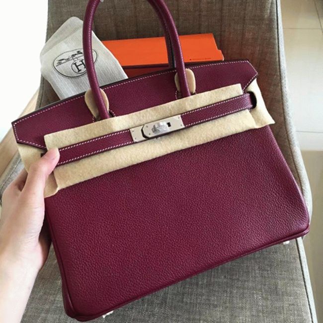 Ruby Color AAA Replica Hermes Birkin 30cm Handbag