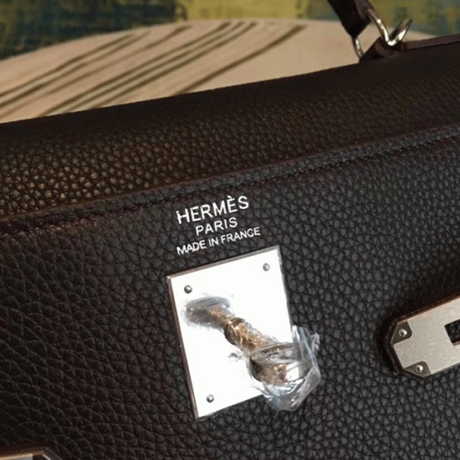 Cafe Clemence Replica Hermes Kelly 35cm Handbag Elegant Brown