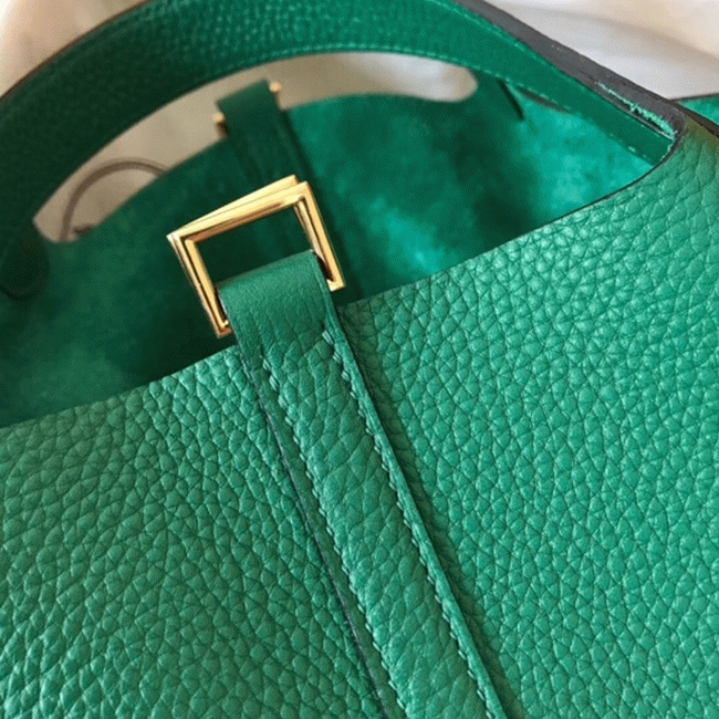 Vert vertigo designer replica Hermes Picotin Lock 18cm handbag
