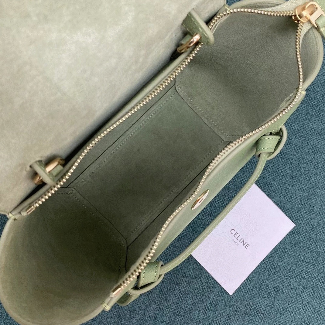 Celine Belt Nano Bag Fake in Sage