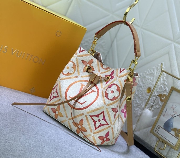 Louis Vuitton LV By The Pool Monogram Tiles Canvas NeoNoe BB Bag In Coral