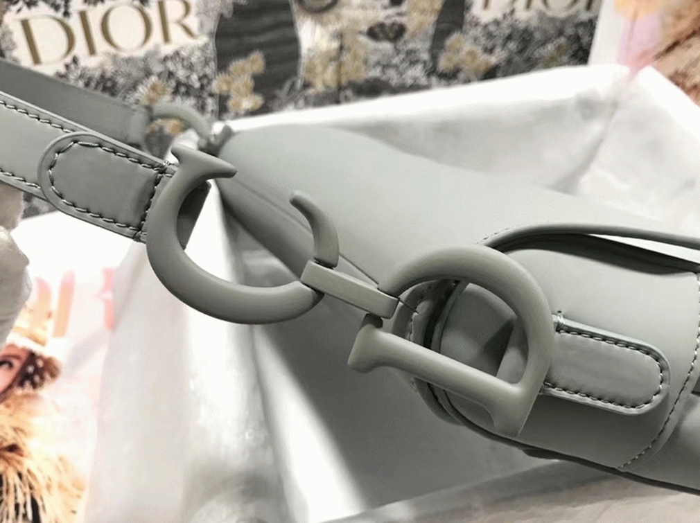 Dior Saddle Bag Faux in Grey Ultramatte Calfskin