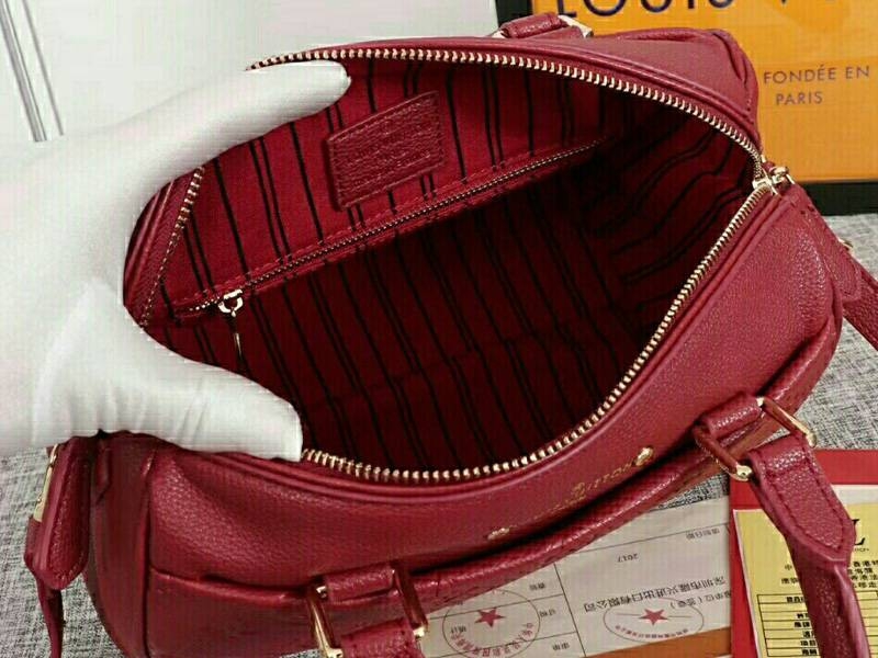 Louis Vuitton Monogram Empreinte Speedy Bandouliere 25 Handbag In Bordeaux
