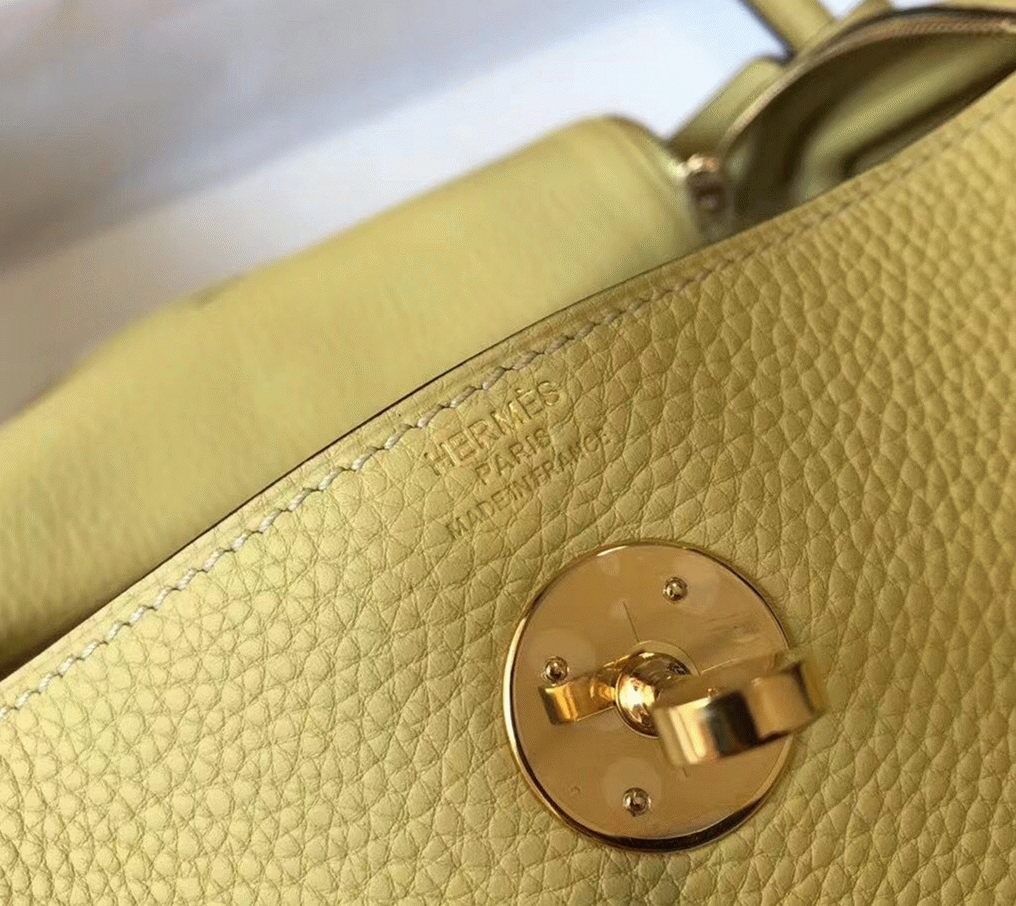 Replica Hermes Lindy bag 26cm in jaune poussin