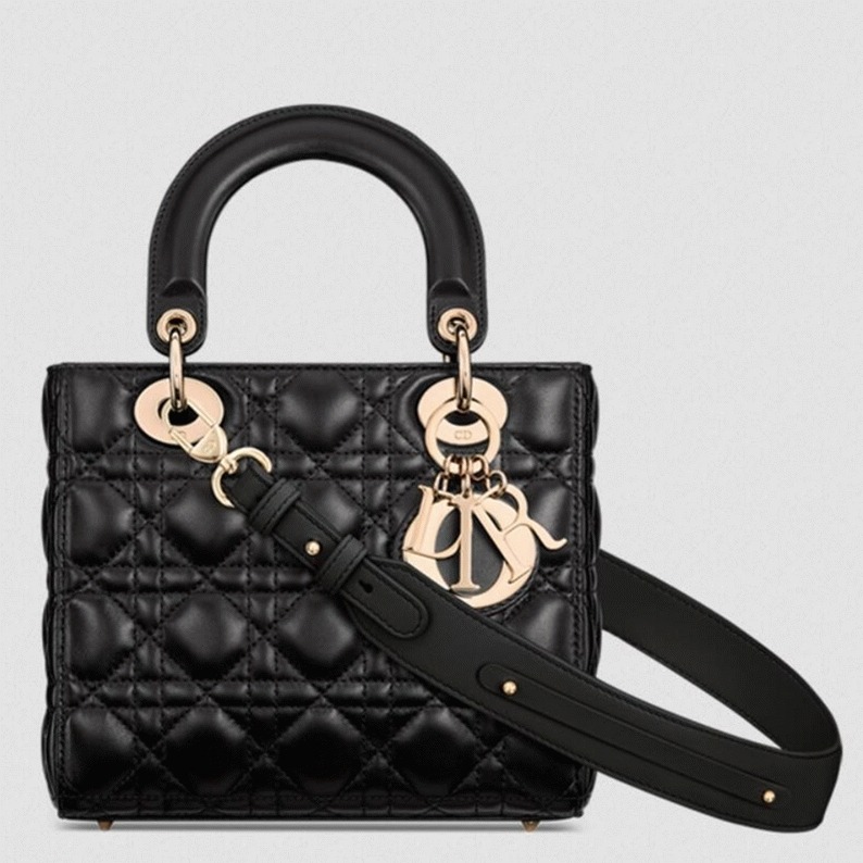 Dior Small Lady Dior My ABCDior Bag Knockoff in Black Cannage Lambskin