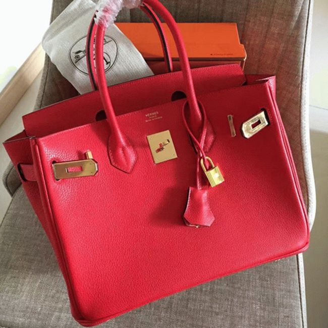 Budget Red Hermes Birkin 30cm Fake Bag