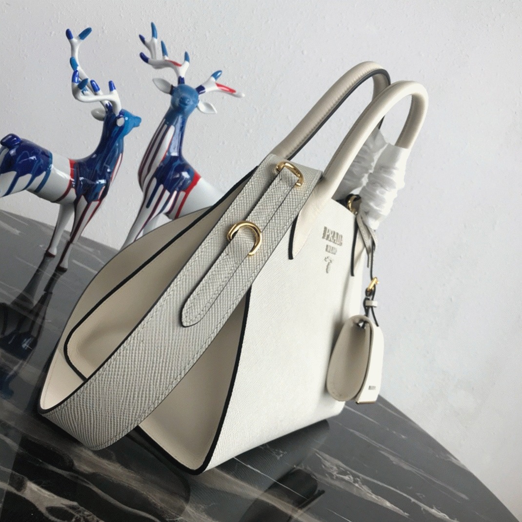 Prada Monochrome Small Bag Knockoff in White
