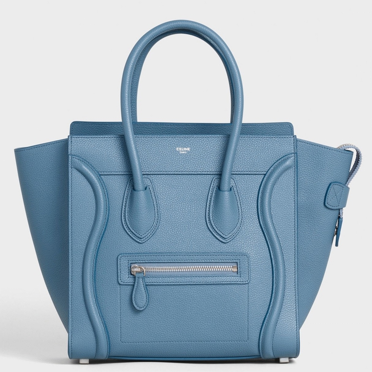 Celine Micro Luggage Tote Bag Knockoff in Slate Blue