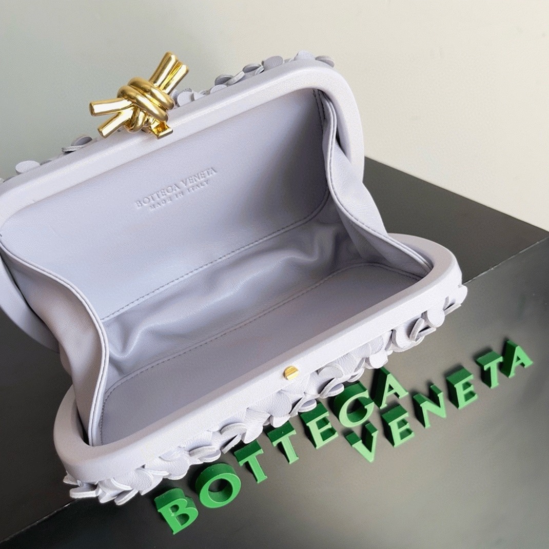 Replica Bottega Veneta Knot Minaudiere Clutch Oyster Sequins