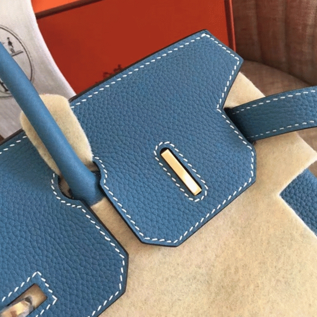 Blue Jean Replica Luxury Hermes Birkin 35cm Tote