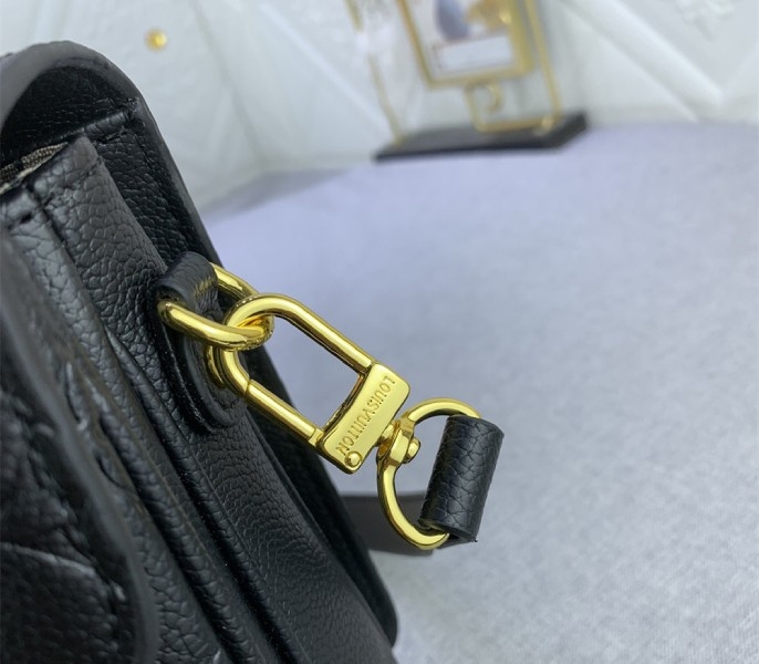 LV Monogram Empreinte Leather Metis In Black M41487