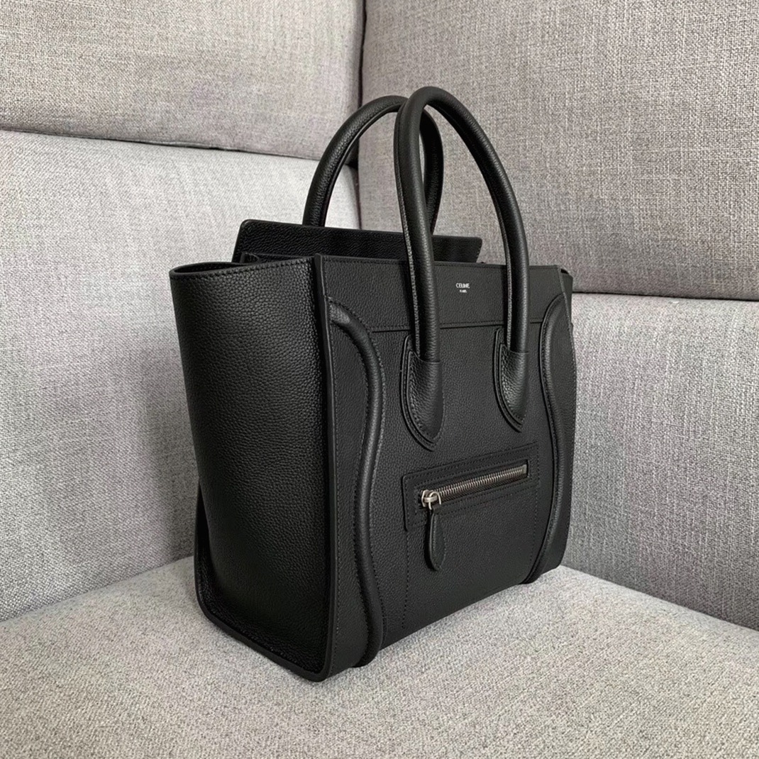 Celine Micro Luggage Tote Bag Replica in Black