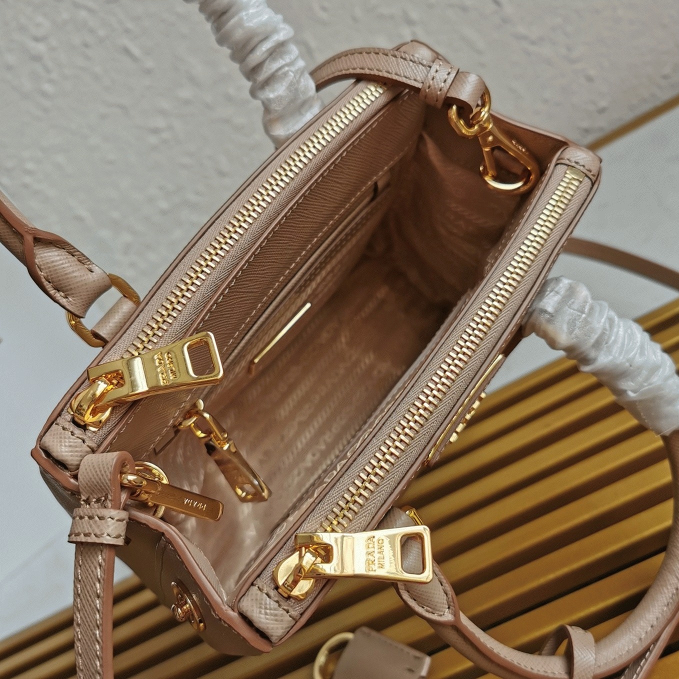 Beige Prada Mini Galleria Bag Replica