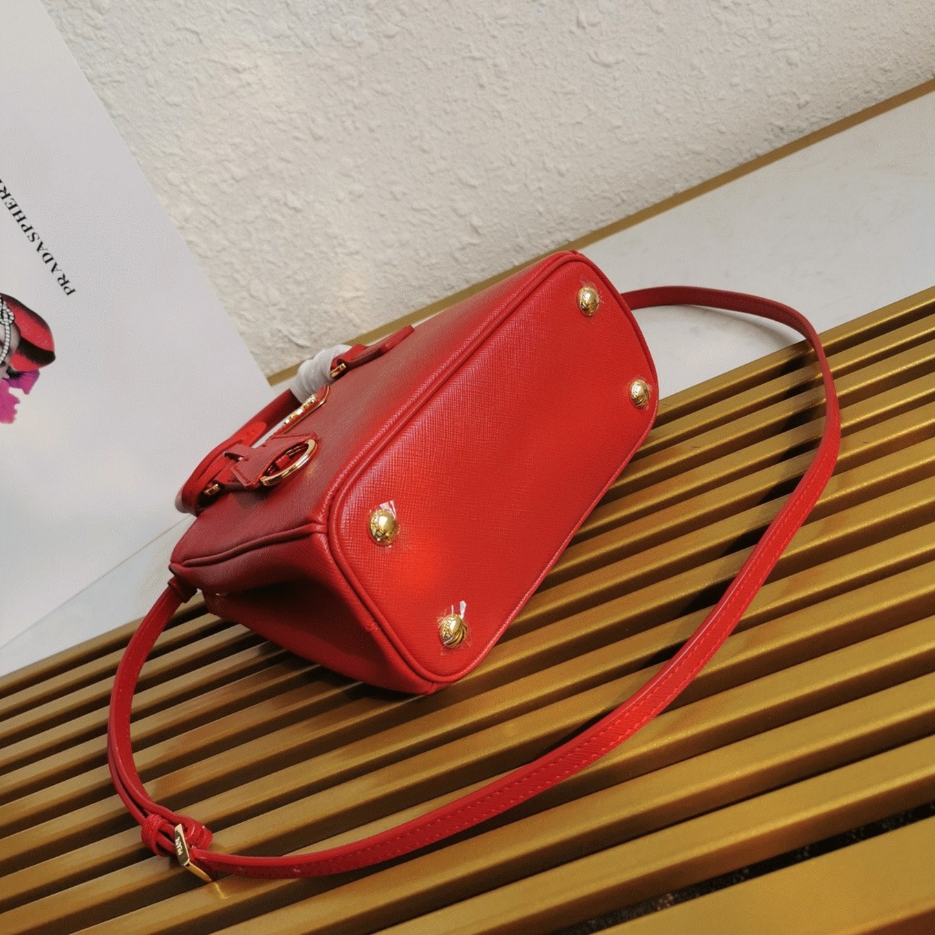 Red Prada Mini Galleria Bag Replica