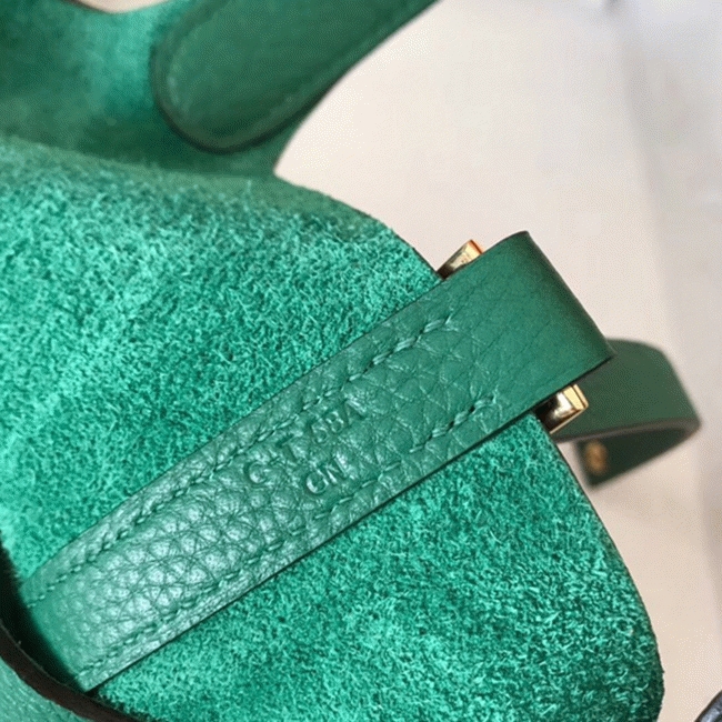 Vert vertigo designer replica Hermes Picotin Lock 18cm handbag