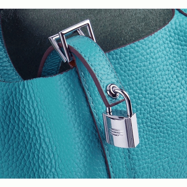 Turquoise replica Hermes Picotin Lock handbag