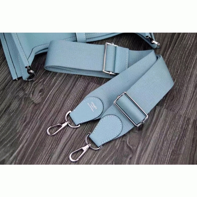 Light Blue Evelyne III PM Bag Designer Replica Hermes Soft Hue Tote