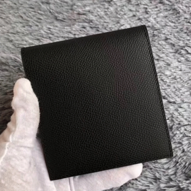 Black Hermes Copernic compact wallet