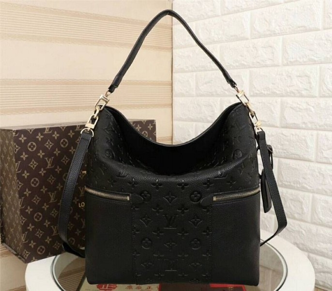 LV Monogram Empreinte Melie Hobo In Black