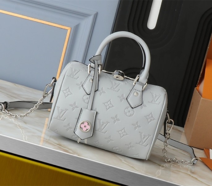 Louis Vuitton Other Leathers Speedy Bandouliere 20 Handbag In Washed Blue