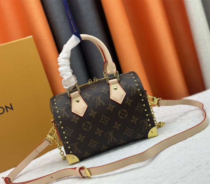 Louis Vuitton Monogram Canvas Cruise 2025 Speedy 20 Trunk Bag In Natural