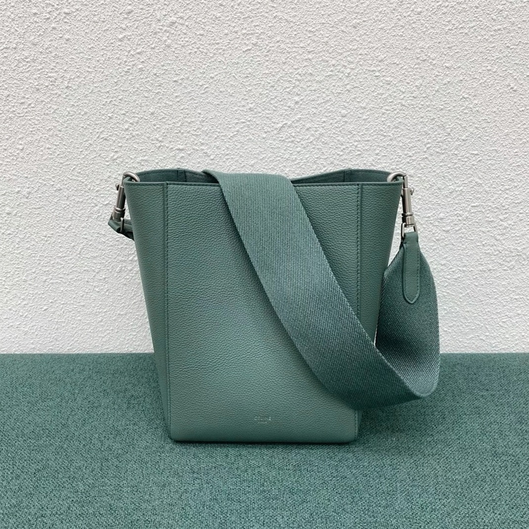 Top Quality Replica Celine Sangle Small Bucket Bag In Celadon Calfskin