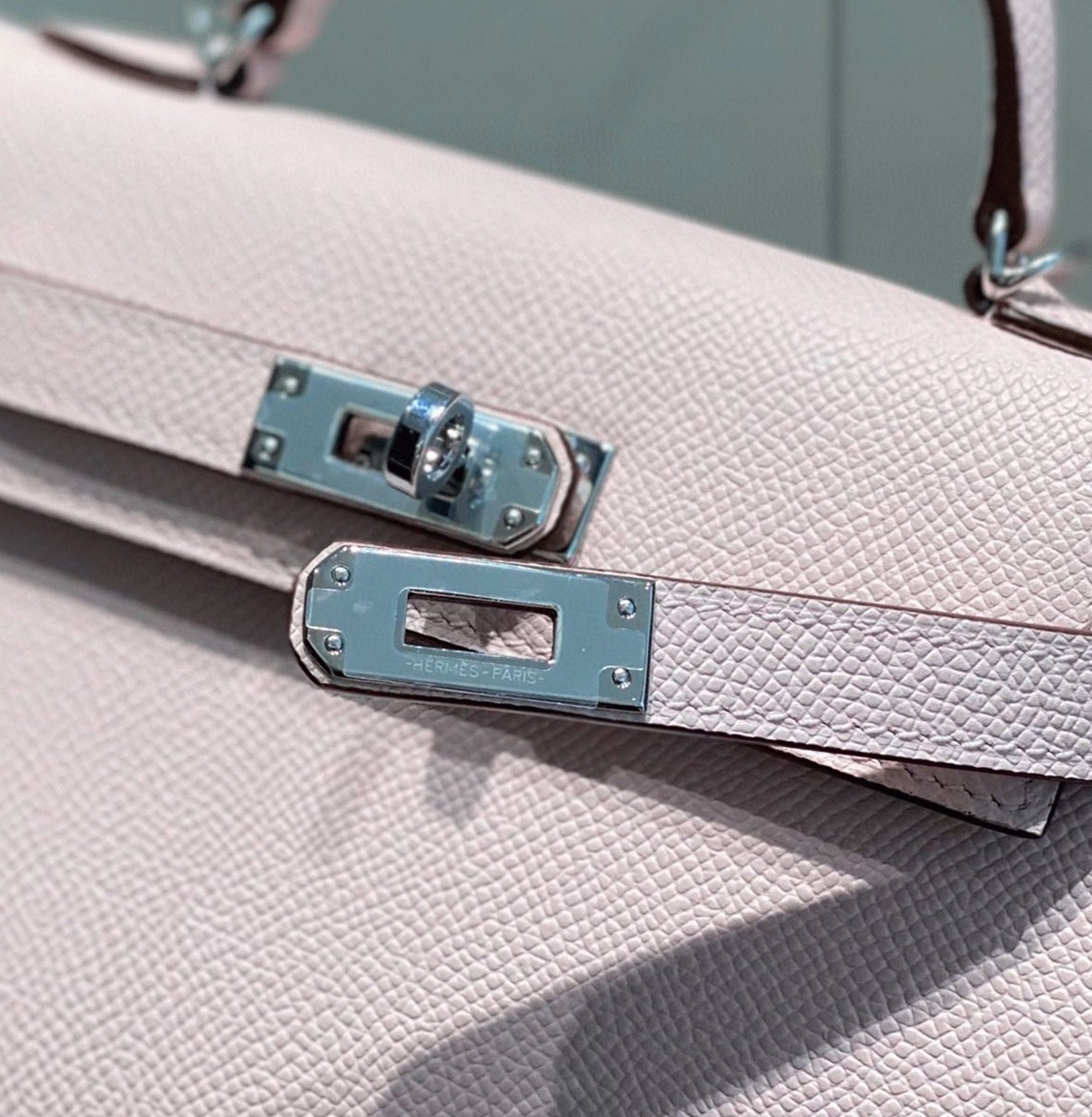 Hermes Kelly Mini II Bag Replica in Mauve Pale