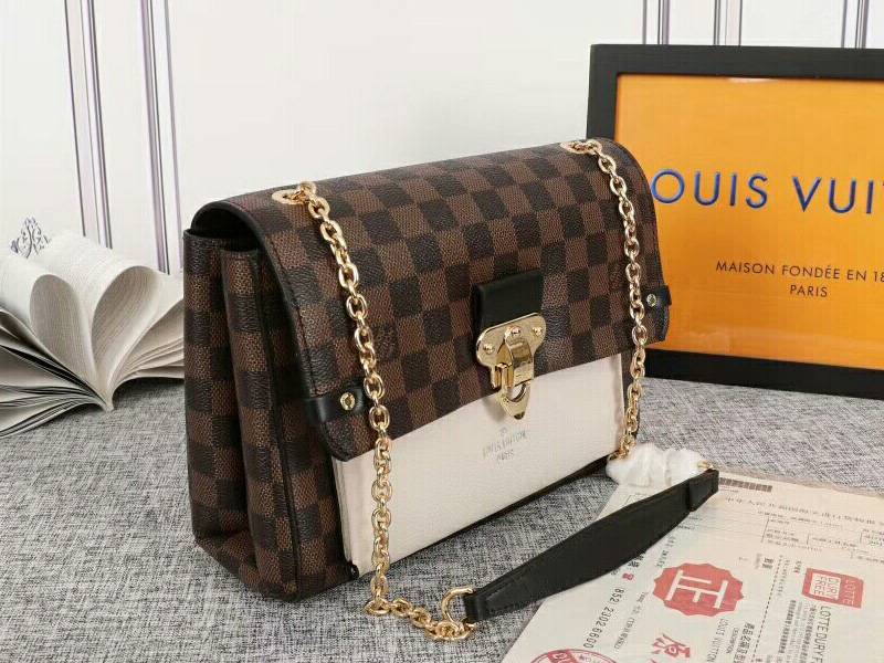 Louis Vuitton Damier Ebene Canvas Vavin PM Bag In Cream