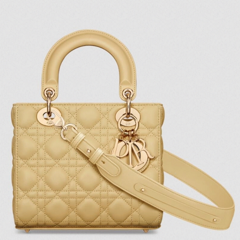 Dior Small Lady Dior My ABCDior Bag Fake in Pastel Yellow