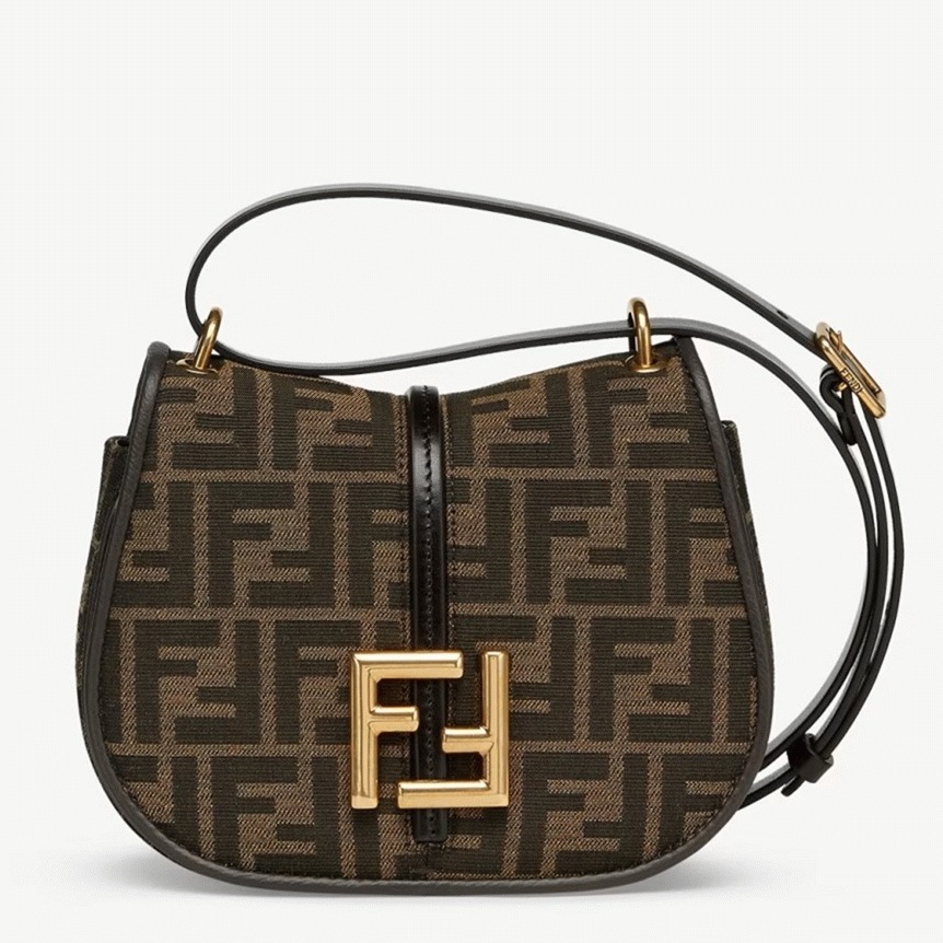 Top Quality Fake Fendi C’mon Small Bag in FF Jacquard Fabric