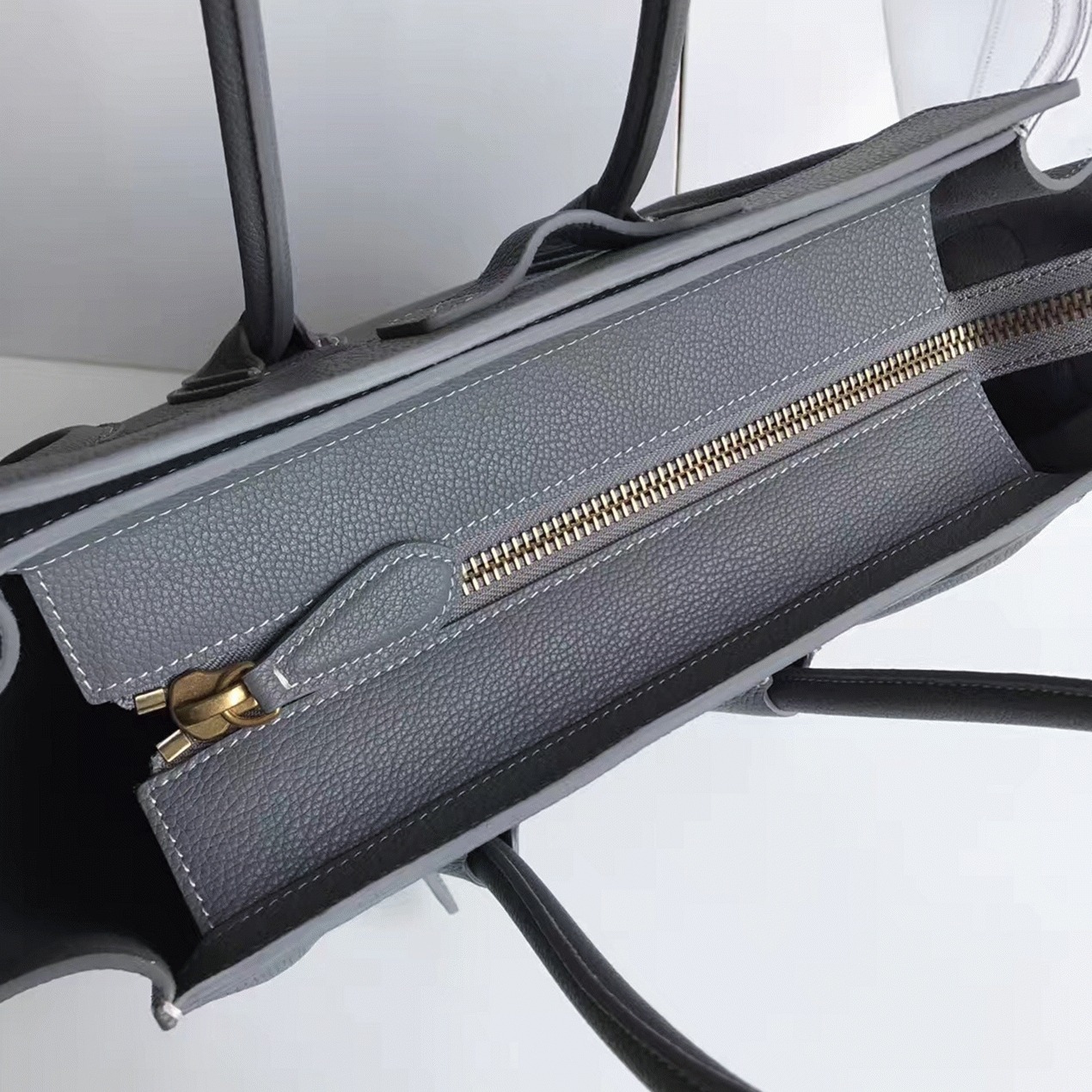 Celine Micro Luggage Tote Bag Faux in Kohl