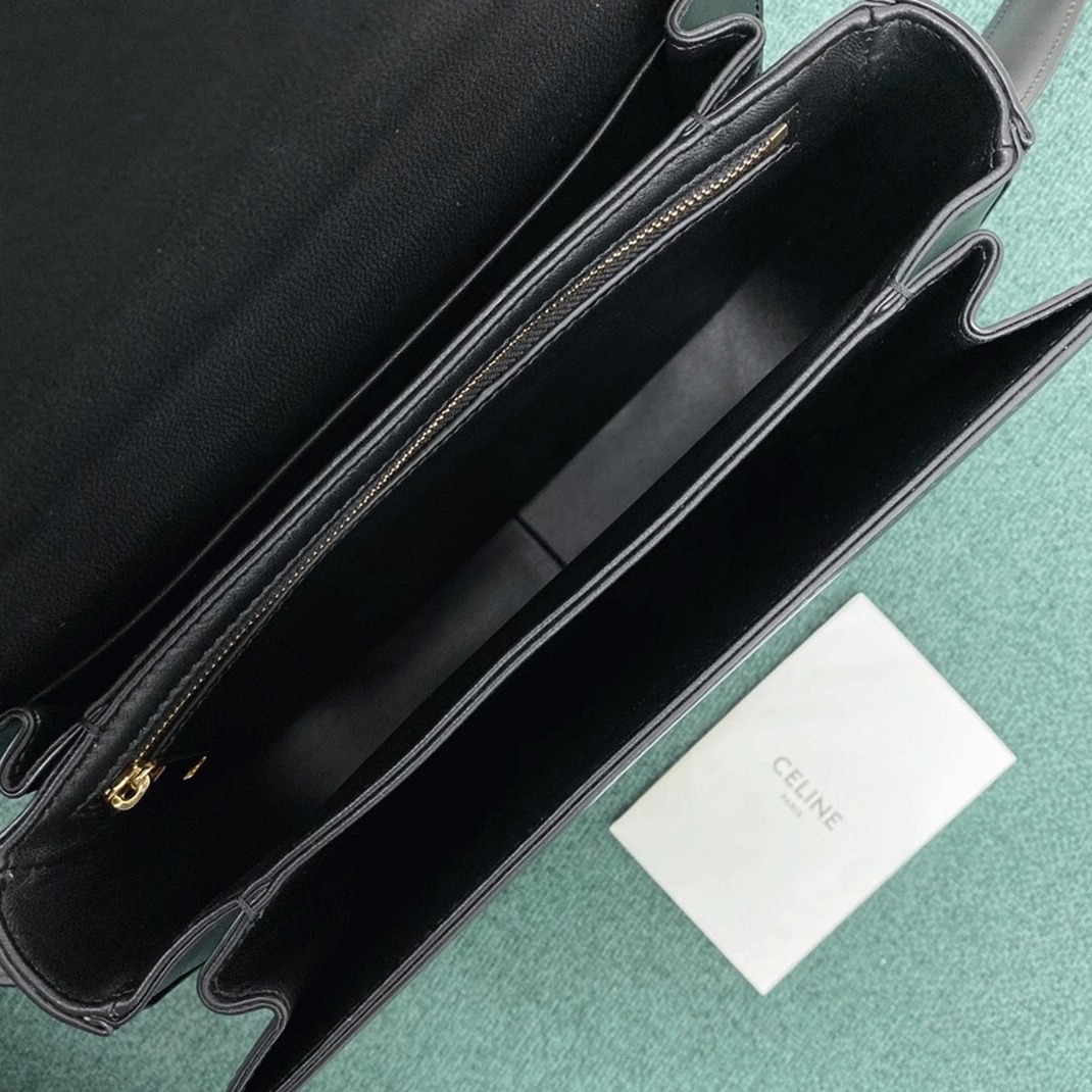 Top Quality Faux Celine Triomphe Medium Bag In Black
