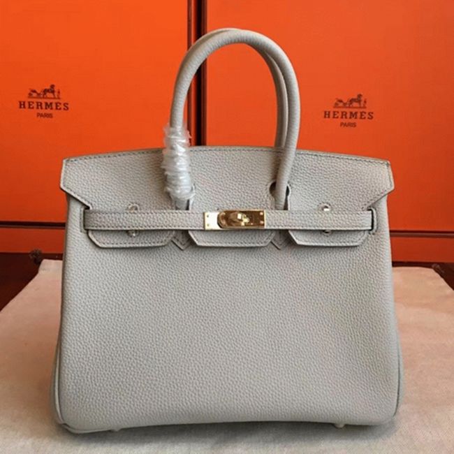 Pearl Grey Knockoff Designer Hermes Birkin 30cm Bag