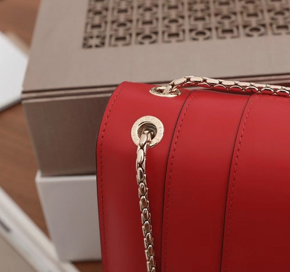Replica Bvlgari Serpenti Forever Large Shoulder Bag Red Calfskin
