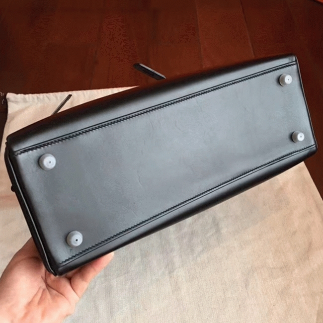 So Black Imitation Hermes Kelly Retourne 32cm French Style Bag