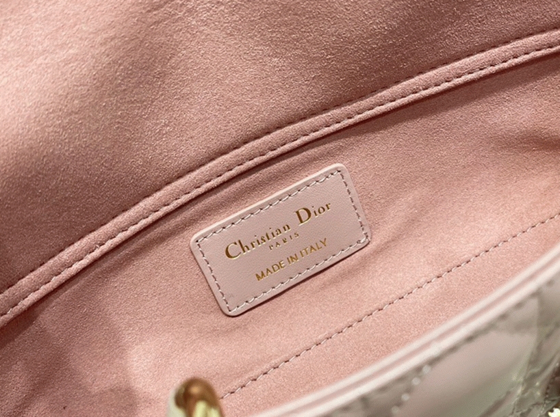 Dior Lady D-Joy Small Bag Fake in Peony Pink