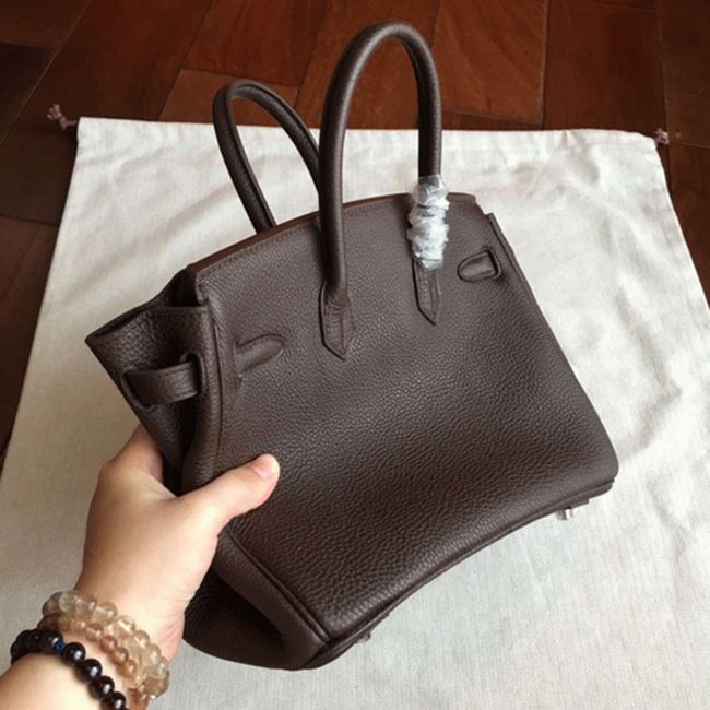 Hermes Birkin 25cm Handmade Knockoff Bag in Café Shade