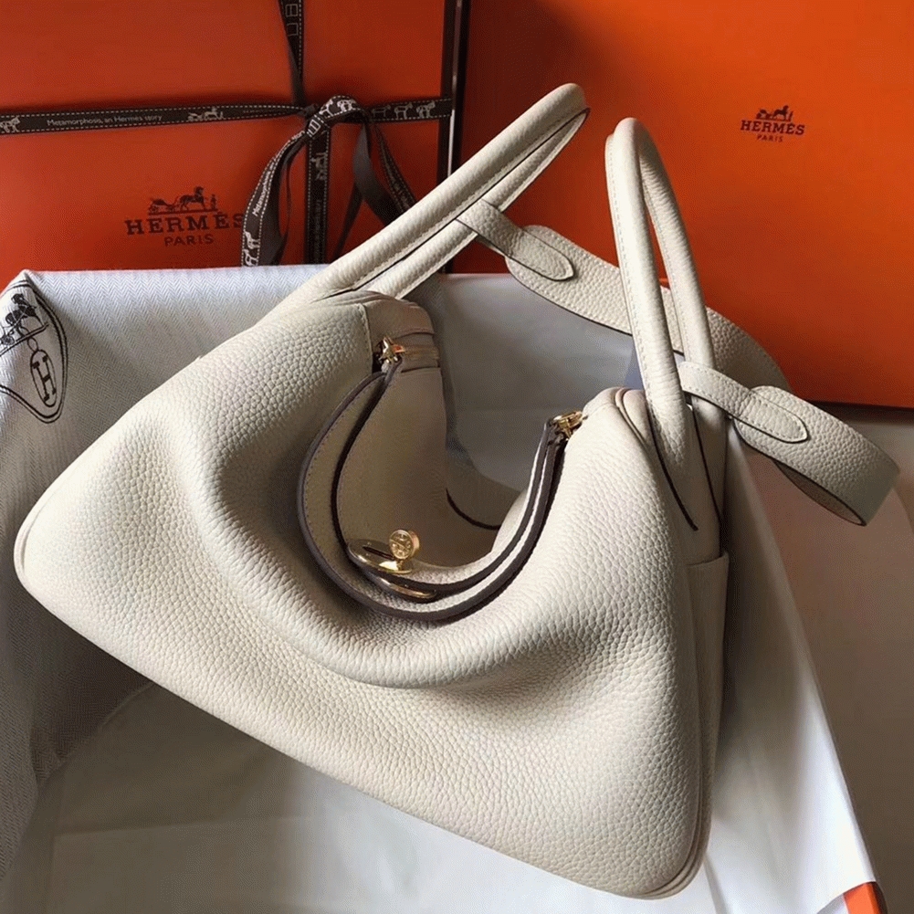 Fake Hermes Lindy 30cm bag in beton color