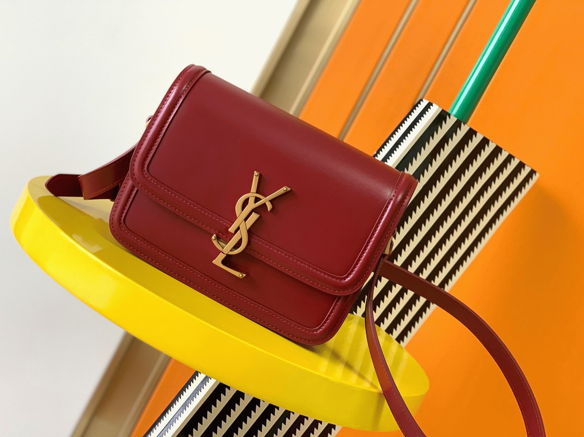Replica Saint Laurent Small Solferino Bag Red Calfskin