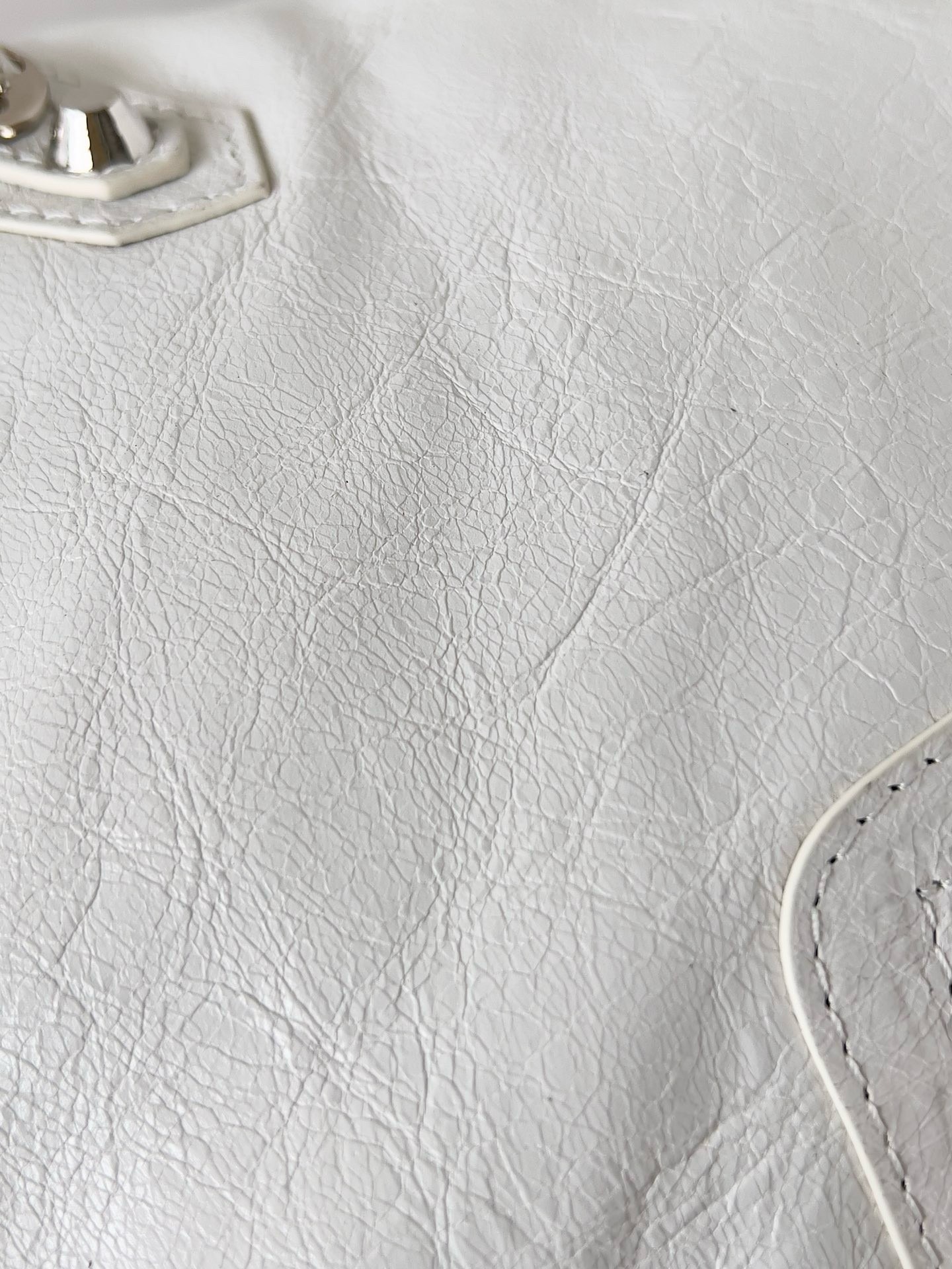 Knockoff Balenciaga Le City Medium Bag White Arena Lambskin