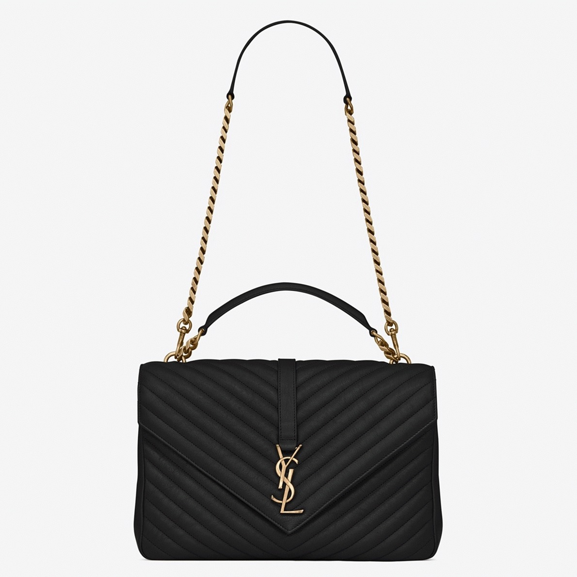 Replica Saint Laurent College Large Chain Bag Black