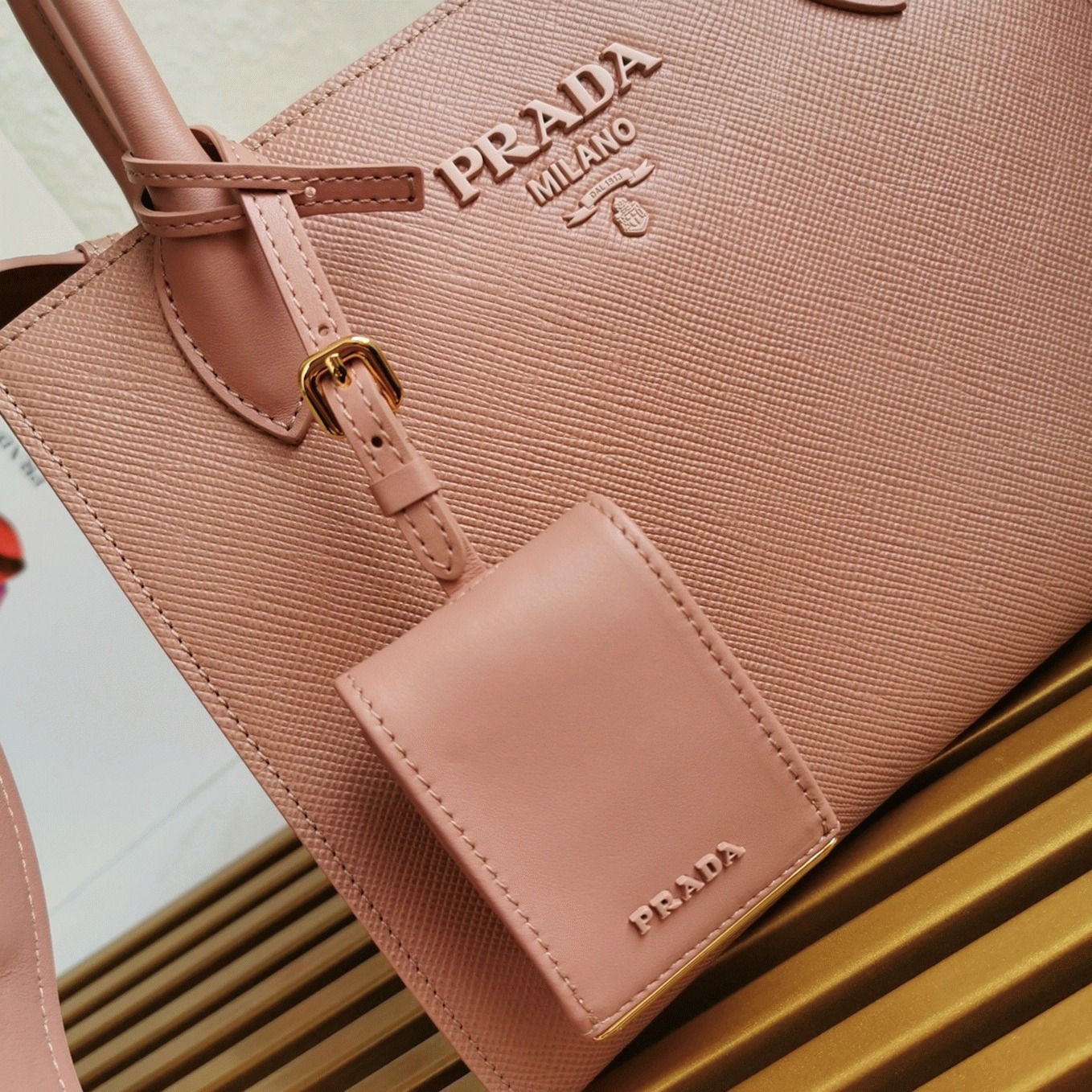 Prada Monochrome Small Bag Replica in Pink
